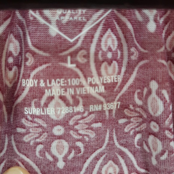 NWT ST Johns Bay| Red Boho Long Sleeve Top Size L - Picture 6 of 6